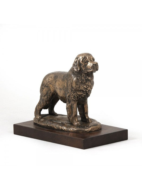 Newfoundlandshund-statyett brons