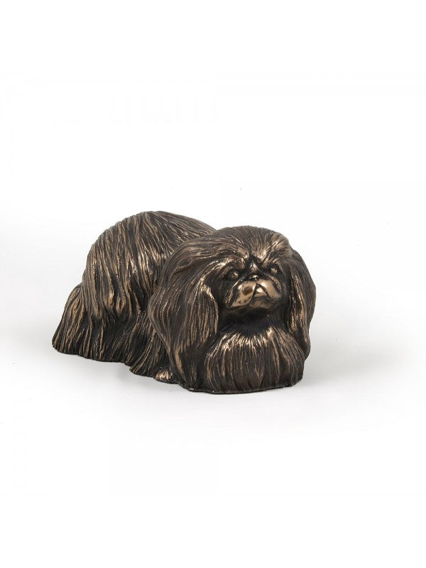 pekingese-statyett brons