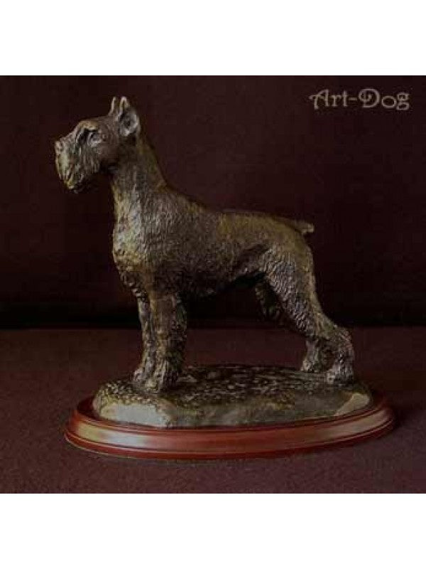 Schnauzer-statyett brons
