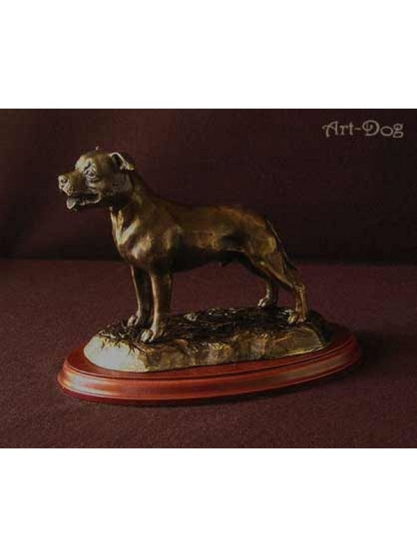 Staffordshire bullterrier-statyett brons