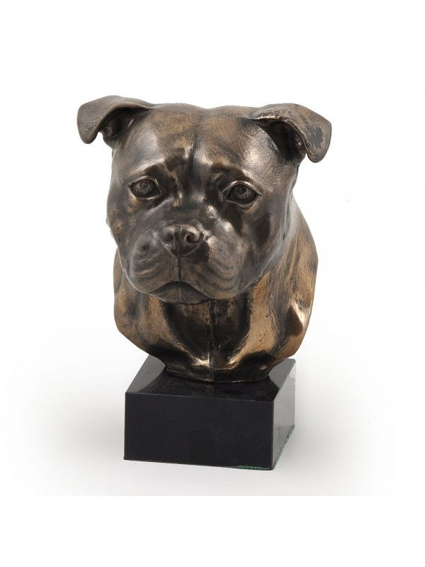 Staffordshire bullterrier-figurin brons