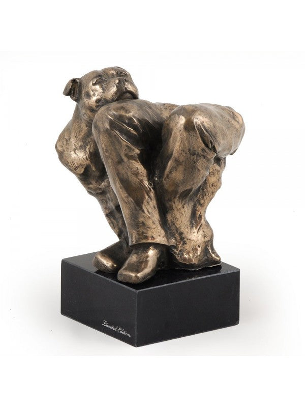 Staffordshire bullterrier-statyett brons