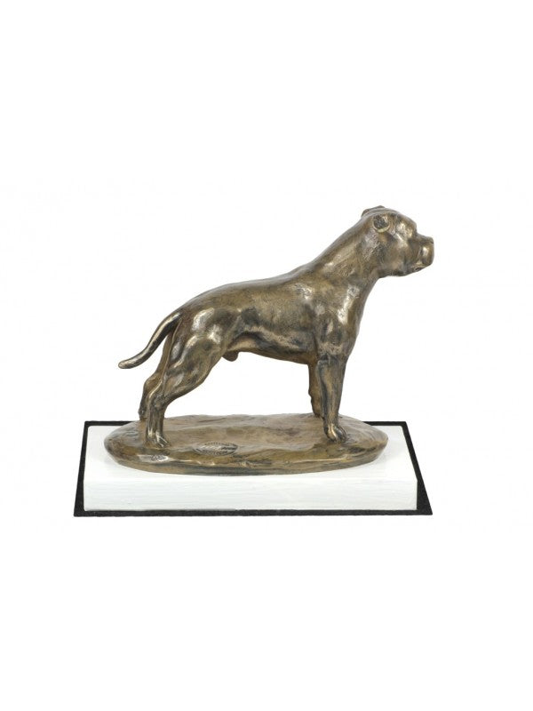 Staffordshire bullterrier-statyett brons