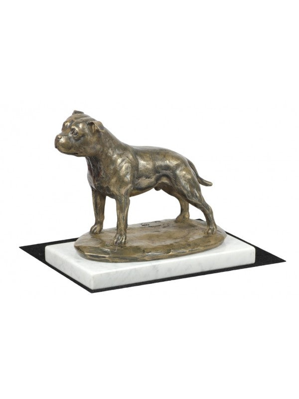 Staffordshire bullterrier-statyett brons