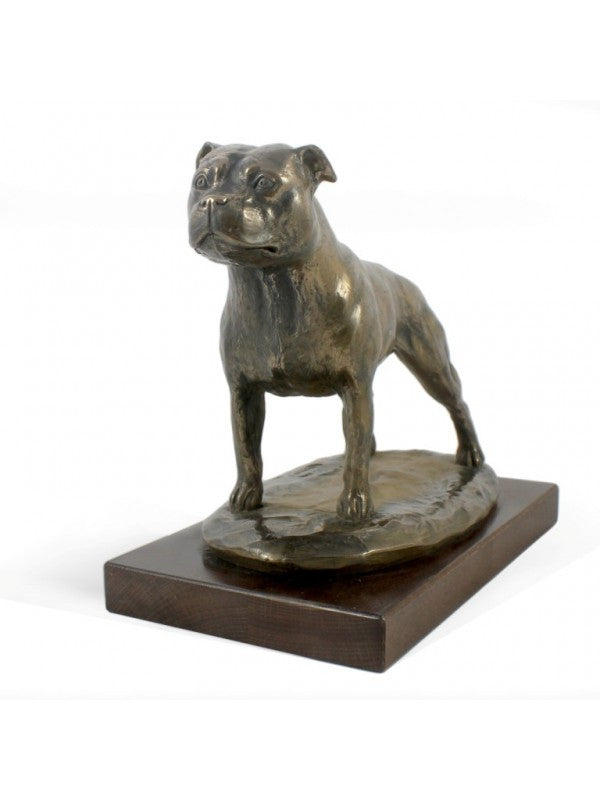 Staffordshire bullterrier-statyett brons