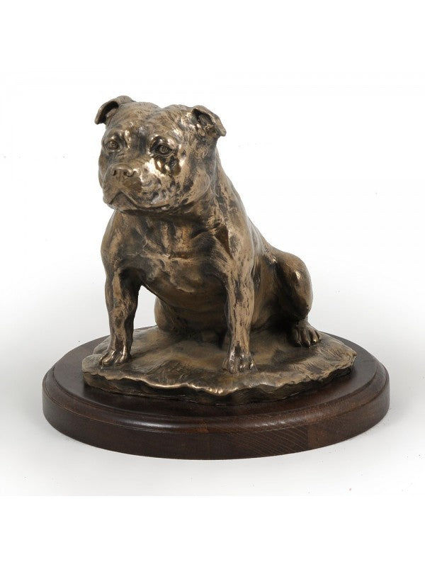 Staffordshire bullterrier-statyett brons
