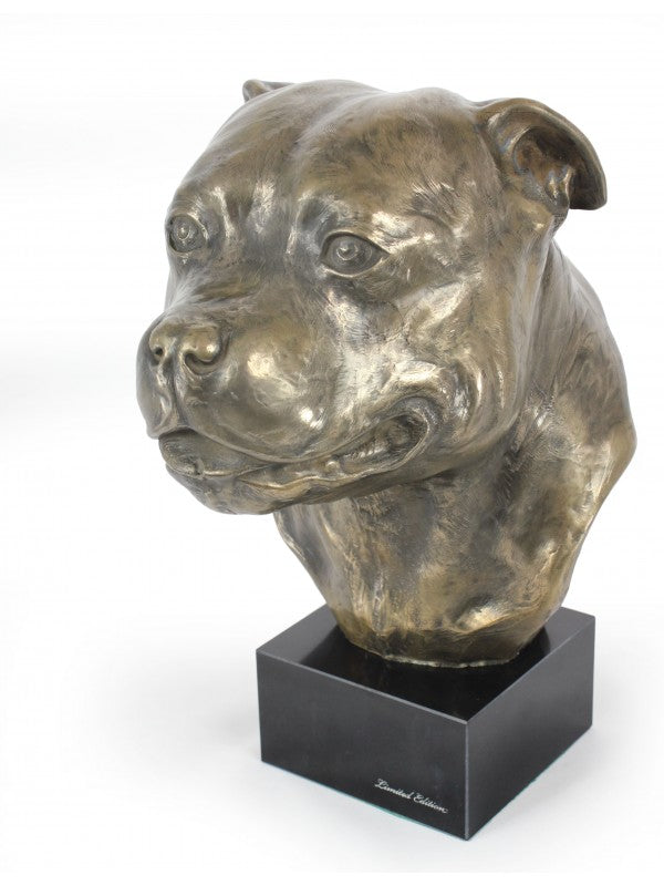 Staffordshire bullterrier-figurin brons
