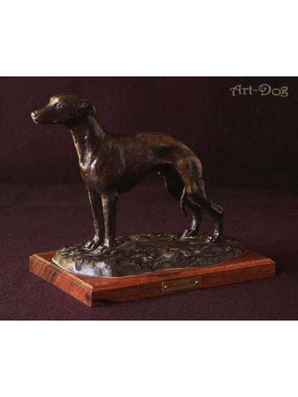 Whippet-statyett brons