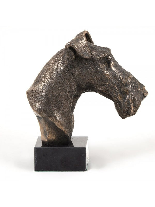 Strävhårig foxterrier-figurin brons